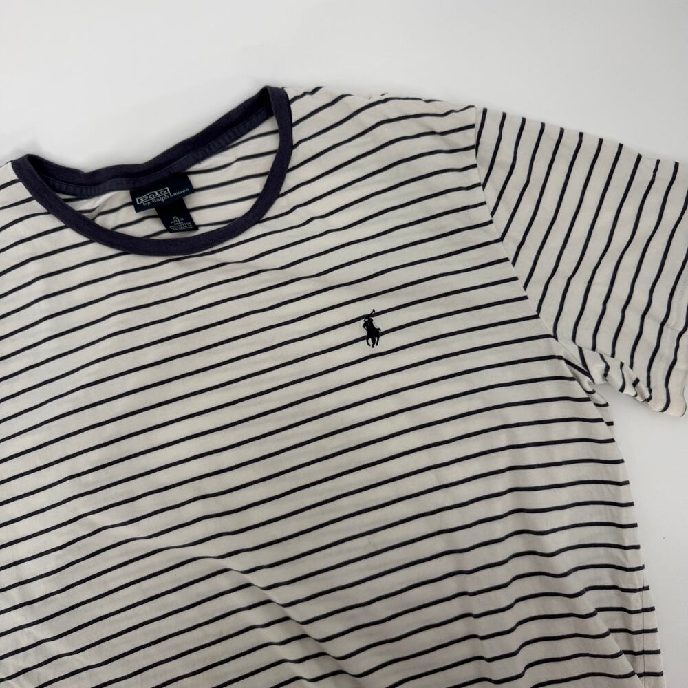 Polo Ralph Lauren Womens XL Striped Round Neck Logo